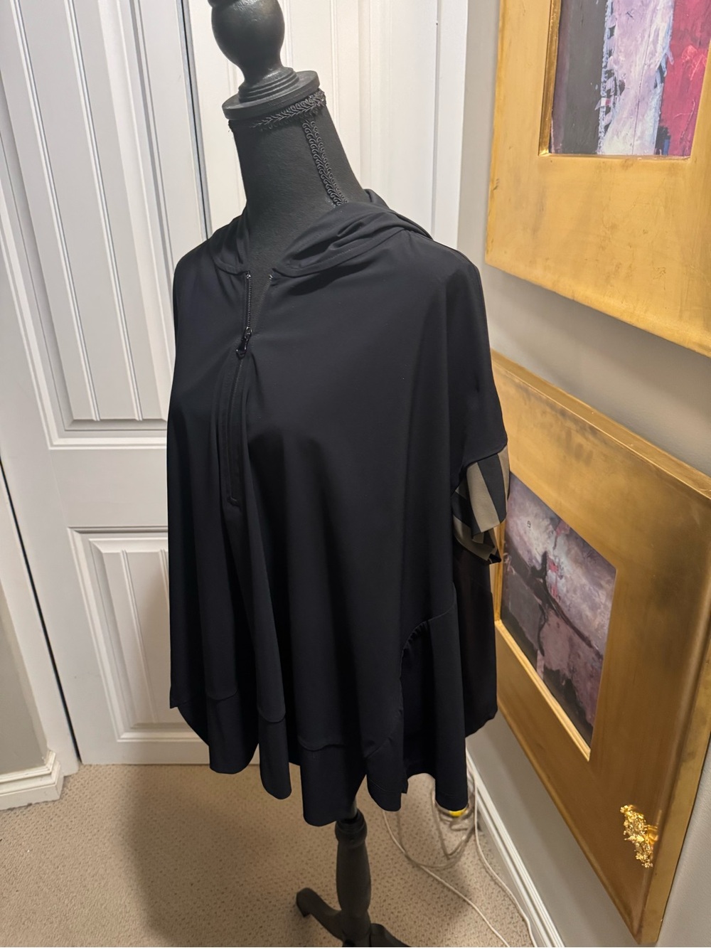 Tekbika by Alembika Black Hooded Flared Top